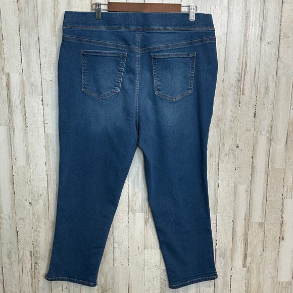 Gloria Vanderbilt Slimming Jeggings Size 18 Jeans Pull On Waist Crop Stretch EUC - Picture 2 of 9